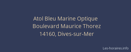 Atol Bleu Marine Optique