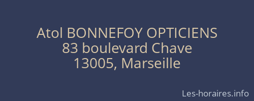 Atol BONNEFOY OPTICIENS