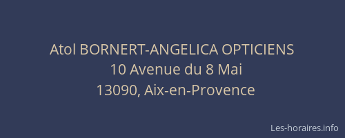 Atol BORNERT-ANGELICA OPTICIENS