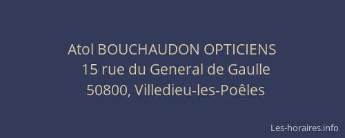 Atol BOUCHAUDON OPTICIENS