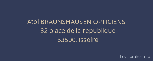 Atol BRAUNSHAUSEN OPTICIENS
