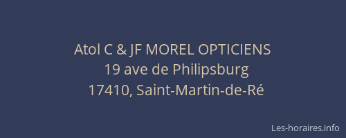 Atol C & JF MOREL OPTICIENS