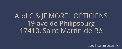 Atol C & JF MOREL OPTICIENS