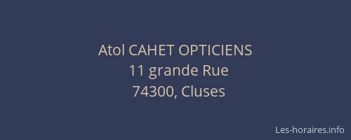 Atol CAHET OPTICIENS