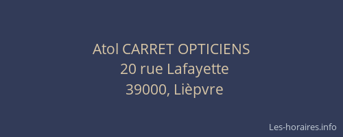 Atol CARRET OPTICIENS