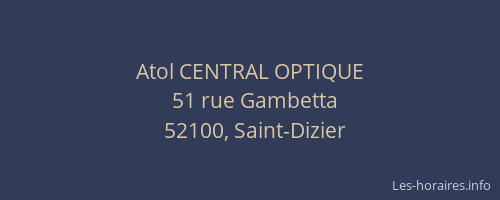 Atol CENTRAL OPTIQUE