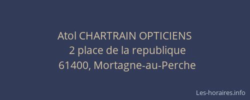 Atol CHARTRAIN OPTICIENS