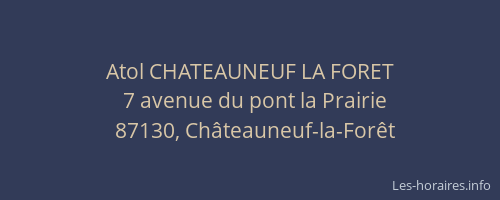 Atol CHATEAUNEUF LA FORET