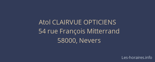Atol CLAIRVUE OPTICIENS