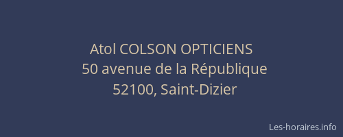 Atol COLSON OPTICIENS