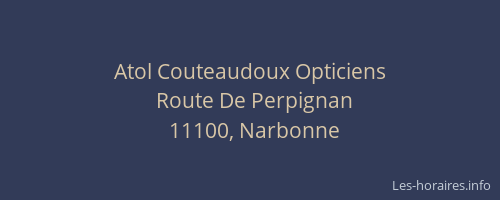 Atol Couteaudoux Opticiens