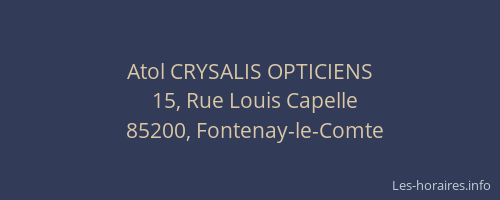 Atol CRYSALIS OPTICIENS