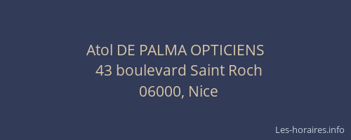 Atol DE PALMA OPTICIENS