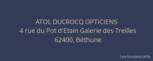 ATOL DUCROCQ OPTICIENS