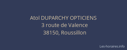 Atol DUPARCHY OPTICIENS