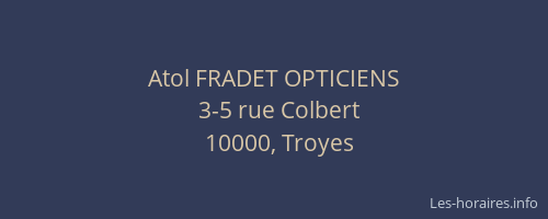Atol FRADET OPTICIENS