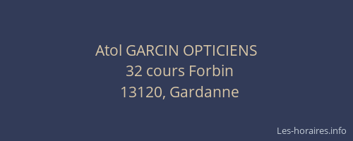 Atol GARCIN OPTICIENS