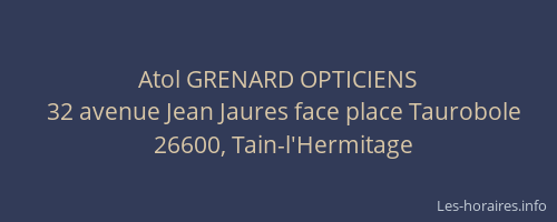 Atol GRENARD OPTICIENS