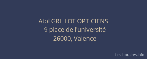 Atol GRILLOT OPTICIENS