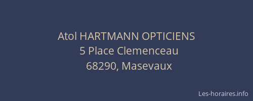 Atol HARTMANN OPTICIENS
