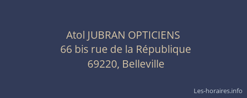 Atol JUBRAN OPTICIENS