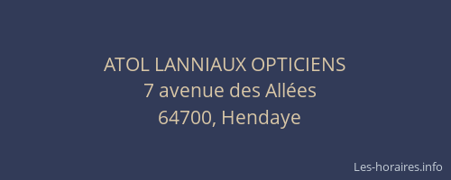 ATOL LANNIAUX OPTICIENS