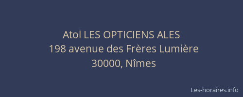 Atol LES OPTICIENS ALES