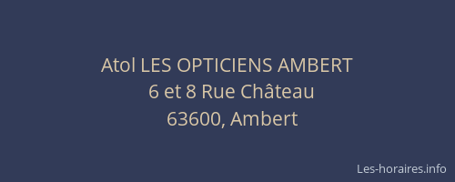 Atol LES OPTICIENS AMBERT