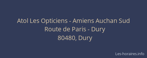 Atol Les Opticiens - Amiens Auchan Sud