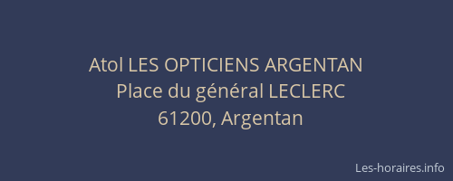 Atol LES OPTICIENS ARGENTAN