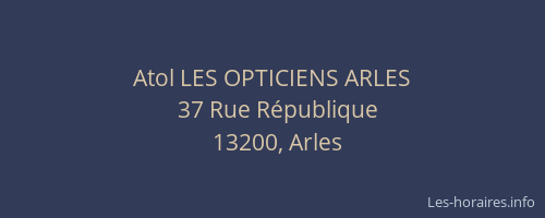 Atol LES OPTICIENS ARLES