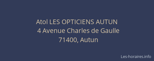 Atol LES OPTICIENS AUTUN