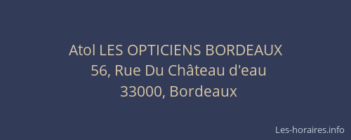 Atol LES OPTICIENS BORDEAUX