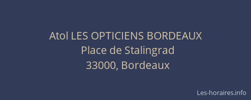 Atol LES OPTICIENS BORDEAUX