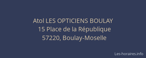 Atol LES OPTICIENS BOULAY