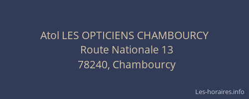 Atol LES OPTICIENS CHAMBOURCY