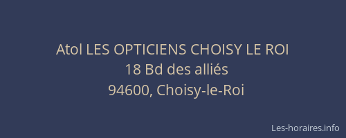 Atol LES OPTICIENS CHOISY LE ROI