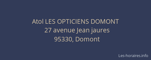 Atol LES OPTICIENS DOMONT