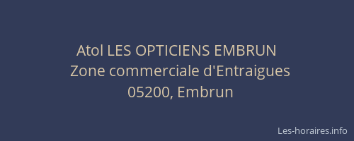 Atol LES OPTICIENS EMBRUN