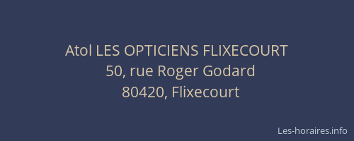 Atol LES OPTICIENS FLIXECOURT