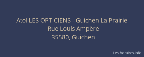 Atol LES OPTICIENS - Guichen La Prairie