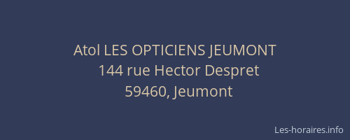 Atol LES OPTICIENS JEUMONT