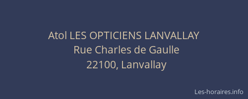 Atol LES OPTICIENS LANVALLAY