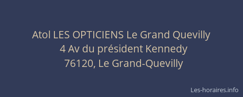 Atol LES OPTICIENS Le Grand Quevilly