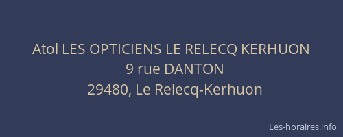 Atol LES OPTICIENS LE RELECQ KERHUON