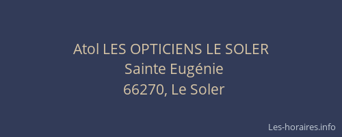Atol LES OPTICIENS LE SOLER