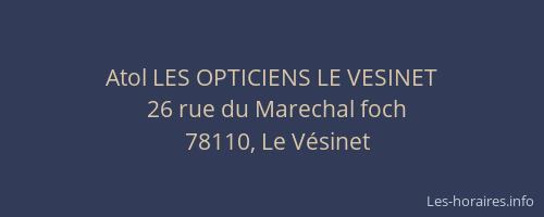 Atol LES OPTICIENS LE VESINET
