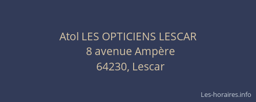 Atol LES OPTICIENS LESCAR