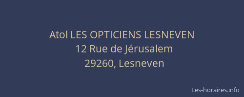 Atol LES OPTICIENS LESNEVEN