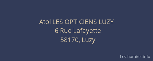 Atol LES OPTICIENS LUZY